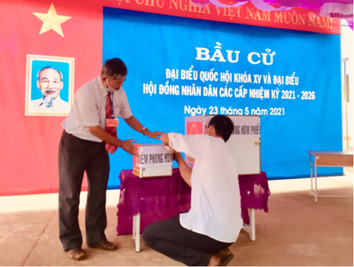 100% Cử tri huyện Krông Pắc tham gia bầu cử